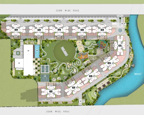 2 BHK Floor Plan and Master Layout